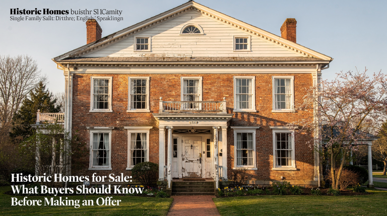 Historic Homes for Sale: What Buyers Should Know Before Making an Offer